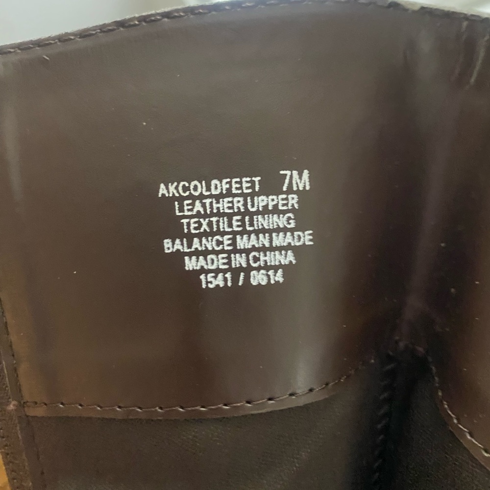 Anne Klein Dark Brown Leather Ankle Boots